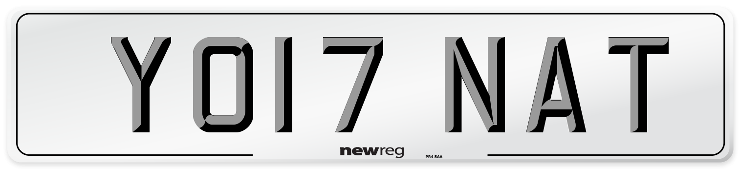 YO17 NAT Number Plate from New Reg